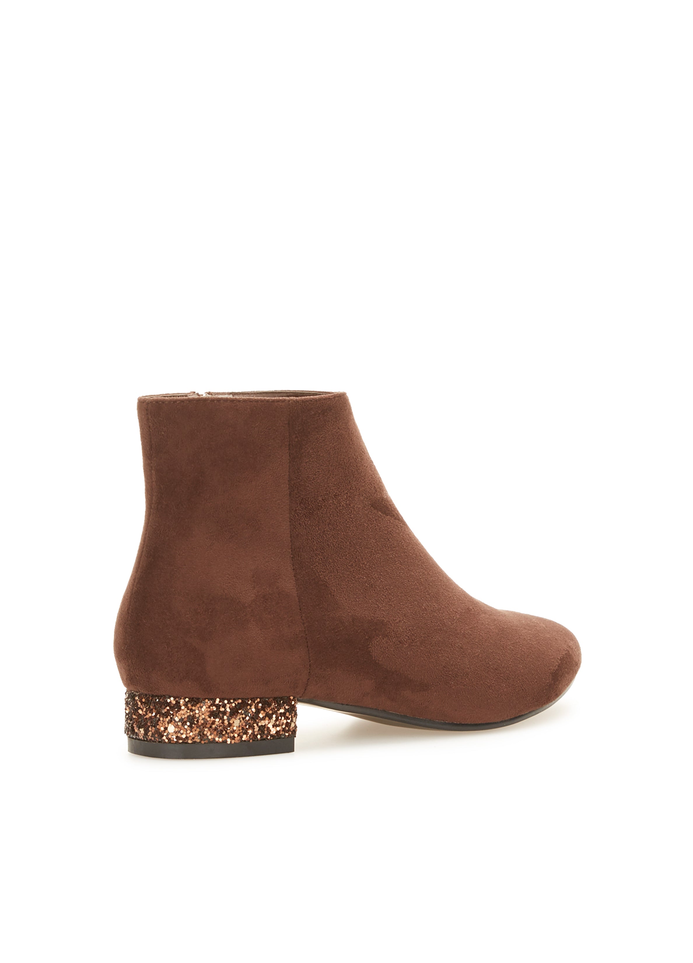 Bottines basses talons à paillettes - Marron - 4