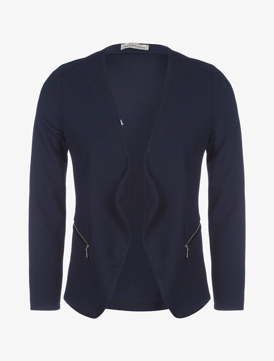 Veste ouverte asymétrique - marine - 1