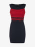 Robe bicolore col bateau - marine et rouge - 3