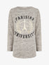 T-shirt ample Parisian University - Taupe - 1