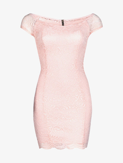 Robe légère dentelle - rose - 3