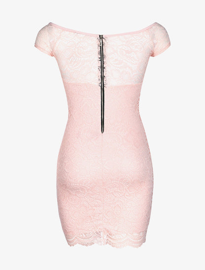 Robe légère dentelle - rose - 2