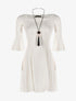Robe volantée et sautoir - blanc - 3