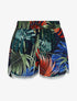 Short imprimé jungle tropicale à bords en crochet - Marine - 5