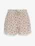 Short imprimé petites fleurs à bords en crochet - Écru - 1