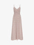 Robe longue à fines bretelles imprimé petites fleurs - Rose pâle - 1
