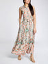 Robe chemise longue imprimé floral stylisé - Vieux rose - 5
