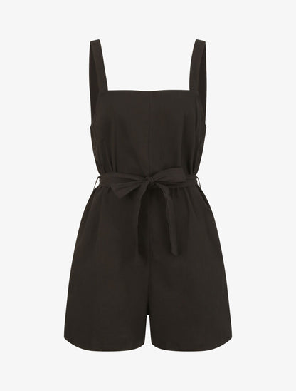 Combishort unie cintrée - Noir - 1