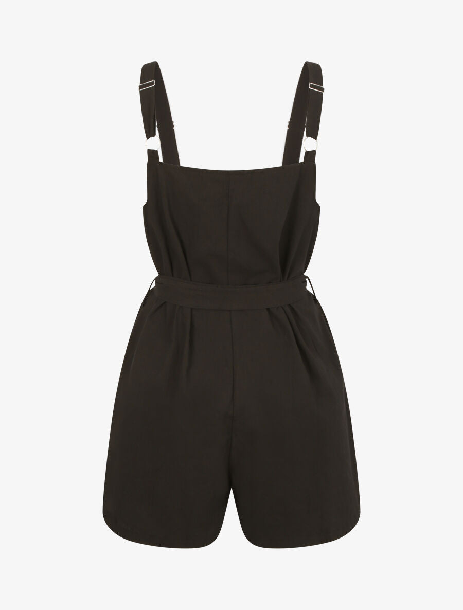 Combishort unie cintrée - Noir - 2