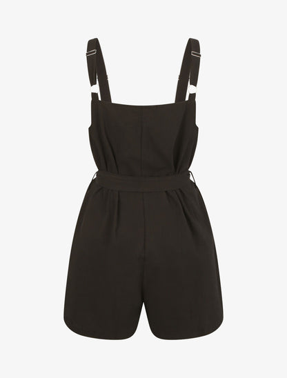 Combishort unie cintrée - Noir - 2