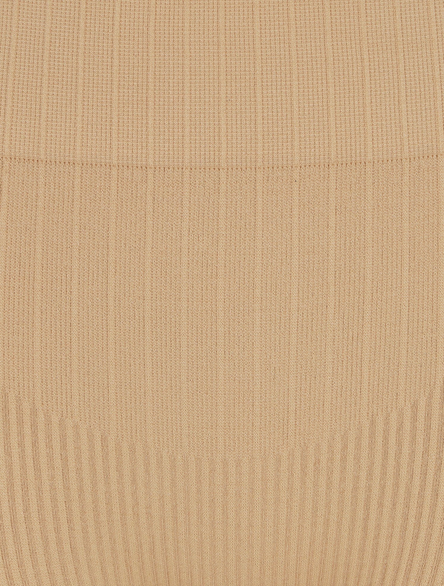 Cycliste côtelé à taille haute - Beige - 3