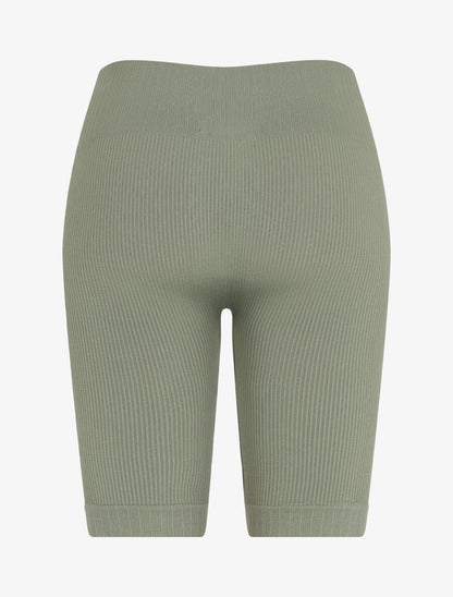 Cycliste côtelé à taille haute - Kaki - 2
