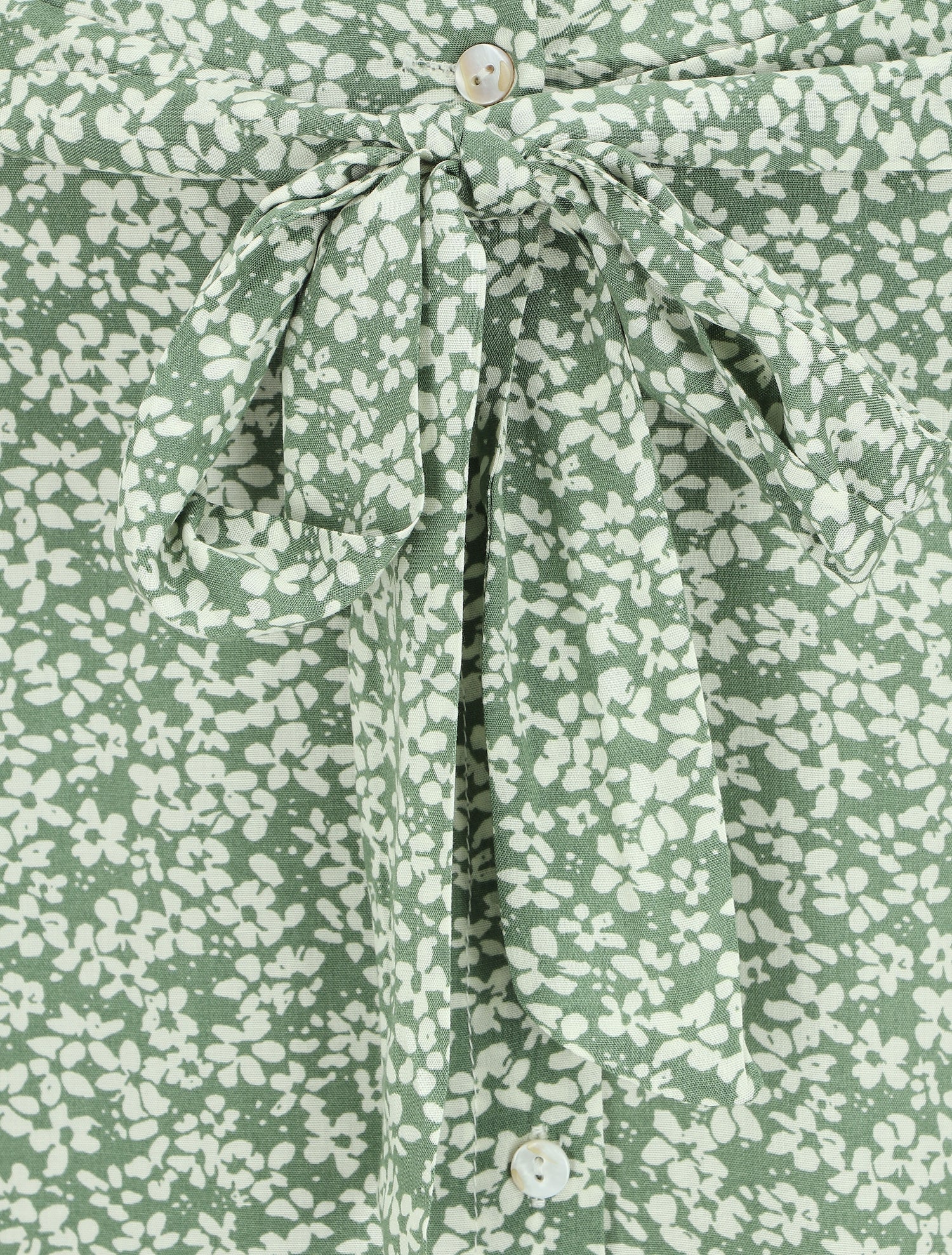 Jupe longue boutonnée à bas asymétrique - Vert - 3