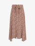 Jupe longue boutonnée à bas asymétrique - Marron - 4