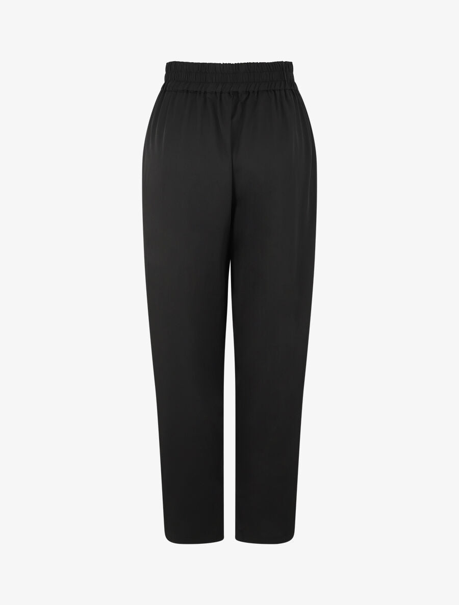 Pantalon élastiqué fluide - Noir - 2