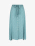 Jupe mi-longue évasée imprimé floral - Bleu clair - 1