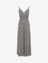 Robe longue à imprimé fleuri - Noir - 4