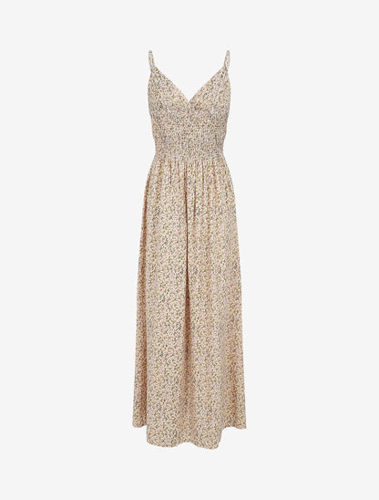 Robe longue à imprimé fleuri - Rose - 2