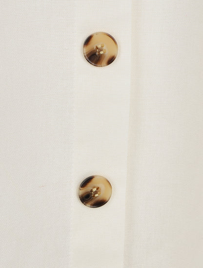 Robe à bretelles et noeud - Écru - 3