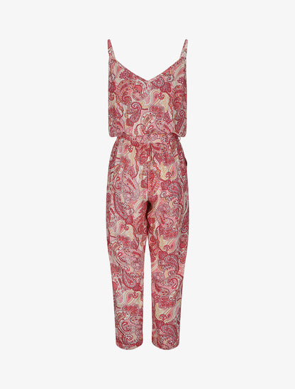 Combinaison fluide imprimé cachemire - Rose - 2