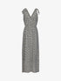 Robe bretelles à noeud imprimé fleuri irisé - Noir - 4