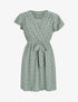 Robe mi-longue à imprimé fleuri - Vert - 1