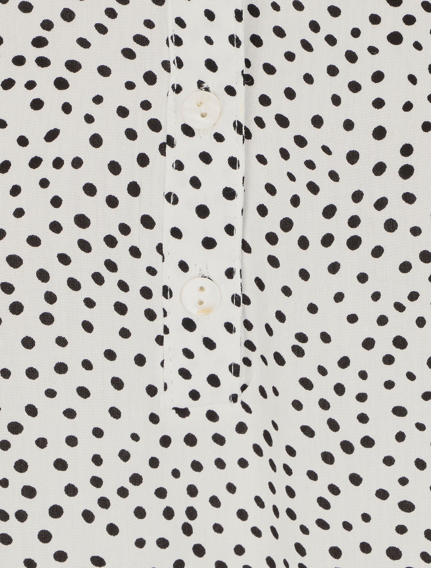 Blouse à imprimé à pois - Blanc - 3