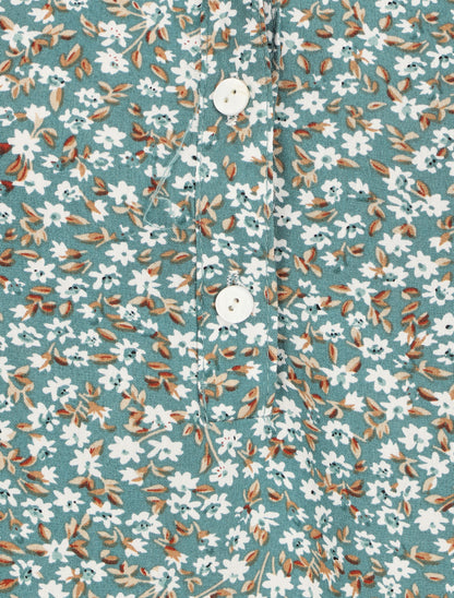 Blouse à imprimé petites fleurs - Vert - 3
