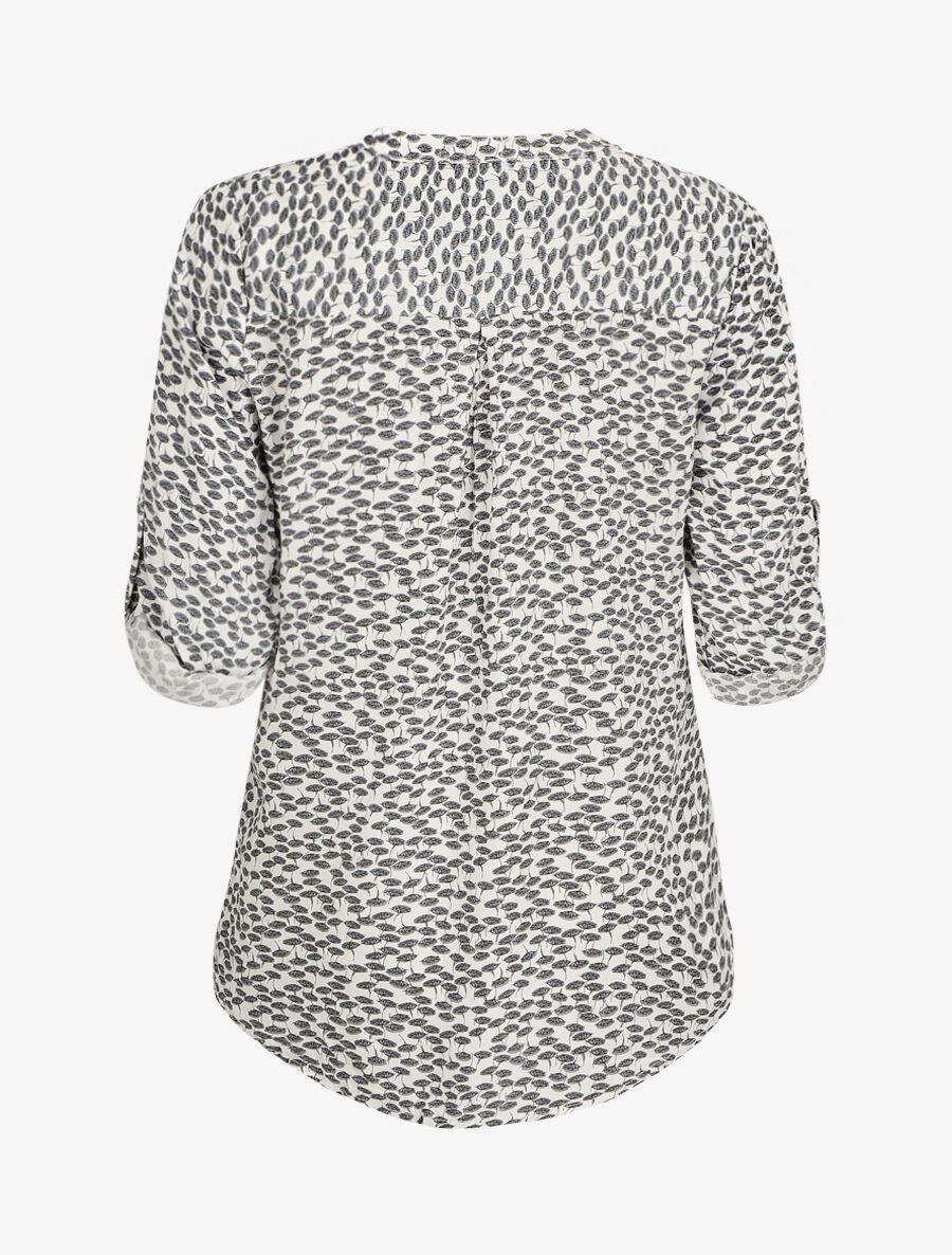 Blouse à imprimé pissenlit - Blanc - 2