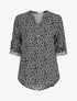 Blouse à imprimé pissenlit - Noir - 1