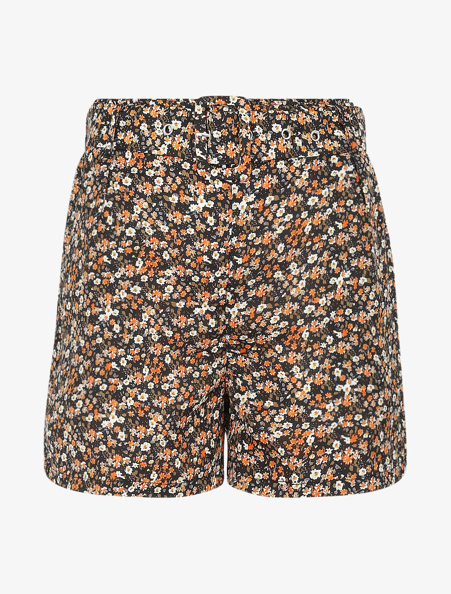 Short à imprimé floral - Noir - 1