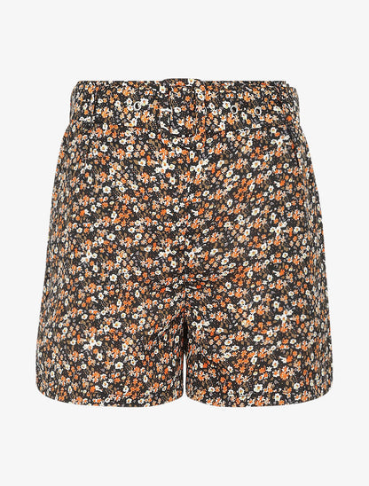 Short à imprimé floral - Noir - 1