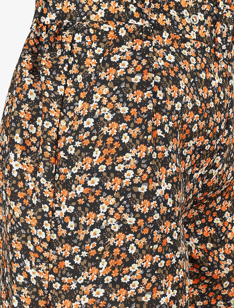 Short à imprimé floral - Noir - 3