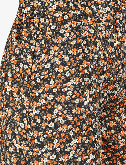 Short à imprimé floral - Noir - 3