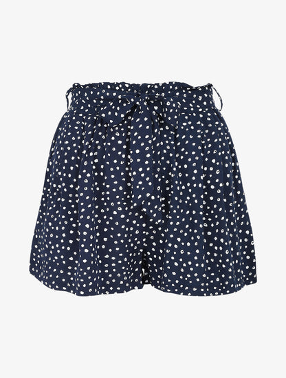 Short à imprimé moucheté - Marine - 1