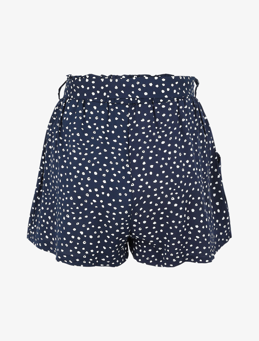 Short à imprimé moucheté - Marine - 2