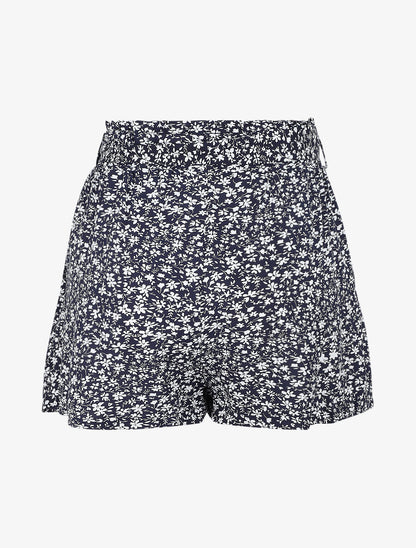 Short à imprimé fleuri - Marine - 2