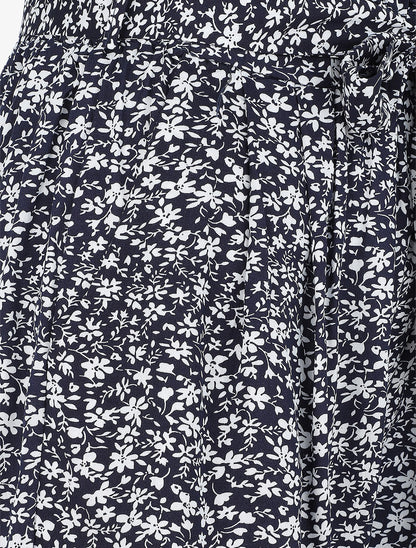 Short à imprimé fleuri - Marine - 3