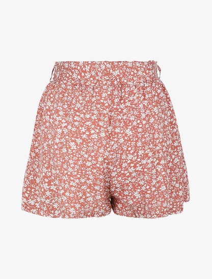 Short à imprimé fleuri - Rouge - 2