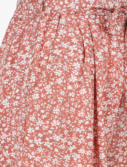 Short à imprimé fleuri - Rouge - 3