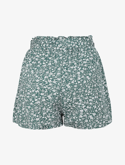 Short à imprimé fleuri - Vert - 2