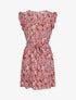 Robe droite à imprimé feuillage - Rouge - 5