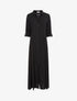 Robe chemise longue unie - Noir - 4