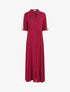 Robe chemise longue unie - Bordeaux - 1