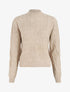 Pull en laine mélangée à motif lignes entrelacées - Taupe - 4