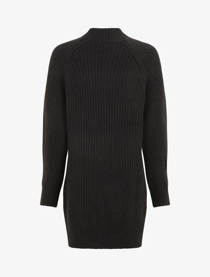 Robe pull à col montant - Noir - 2