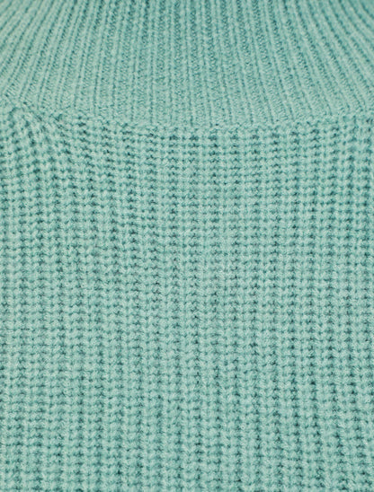 Robe pull à manches boutonnées - Turquoise - 3