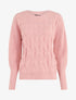 Pull droit en maille stylisée - Rose poudré - 4