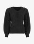 Pull corseté à manches bouffantes - Noir - 1