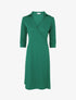 Robe portefeuille unie - Vert - 1